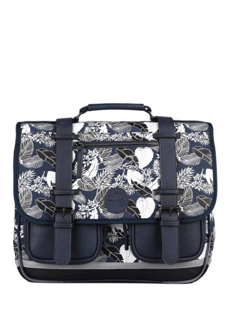 Boekentas Jongen 2 Compartimenten Cameleon Blauw vintage urban CA38