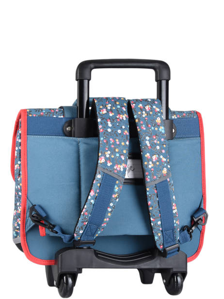 Cartable à Roulettes Enfant 2 Compartiments Cameleon Bleu vintage fantasy CR38 vue secondaire 8