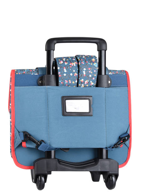 Cartable à Roulettes Enfant 2 Compartiments Cameleon Bleu vintage fantasy CR38 vue secondaire 7