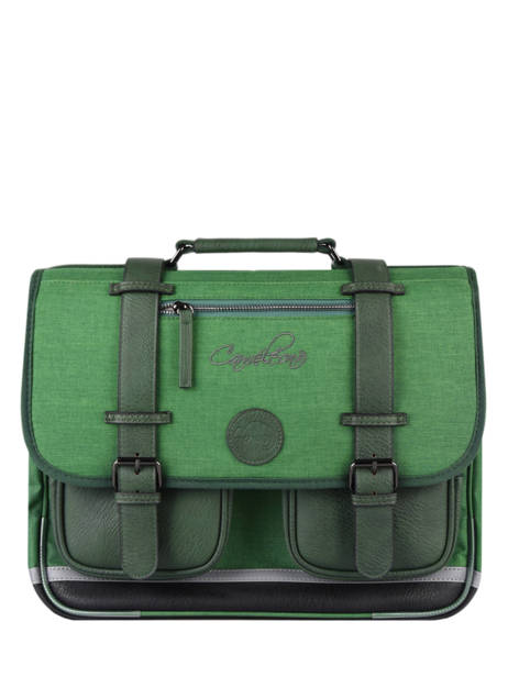 Cartable 2 Compartiments Cameleon Vert vintage color CA38