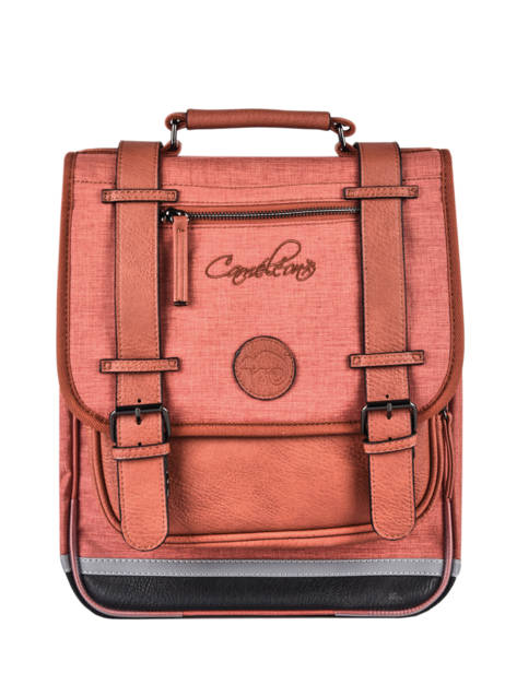 Backpack 2 Compartments Cameleon Red vintage color VIC-SD38