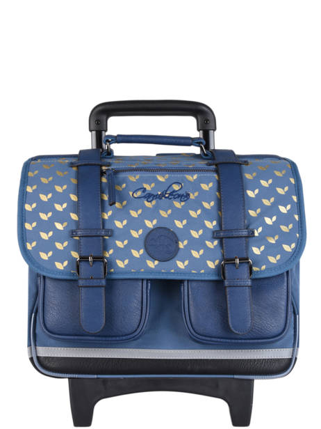 Wheeled Schoolbag For Girls 2 Compartments Cameleon Blue vintage fantasy CR38