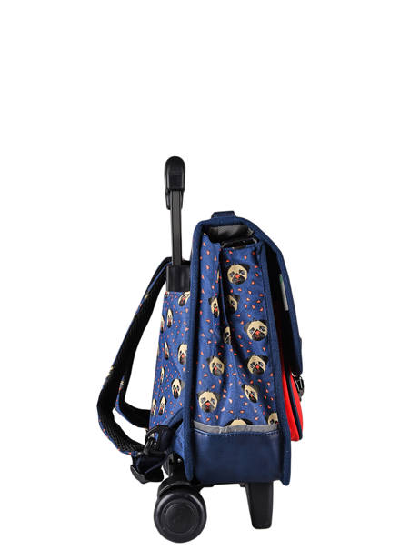 Wheeled Backpack Rétro Cameleon Blue retro CR35 other view 4