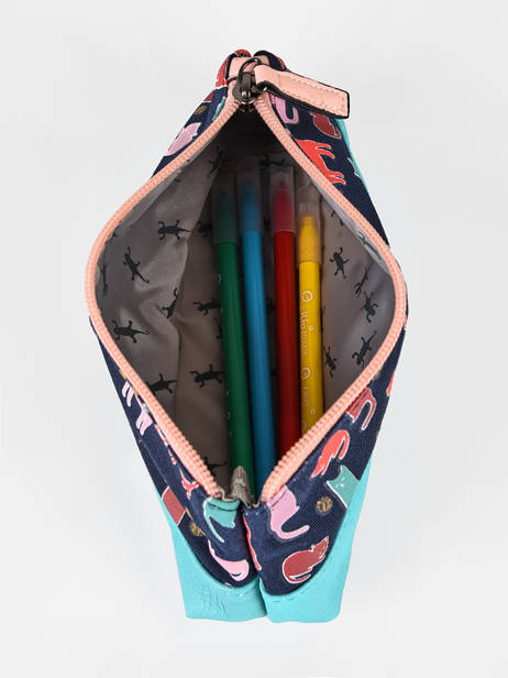 Pencil Case For Kids 1 Compartment Cameleon Multicolor retro TROU other view 1