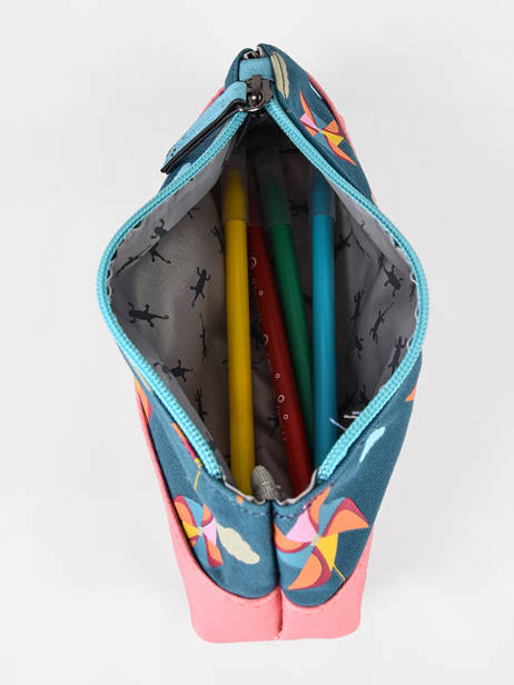 Pencil Case For Kids 1 Compartment Cameleon Blue retro TROU other view 1