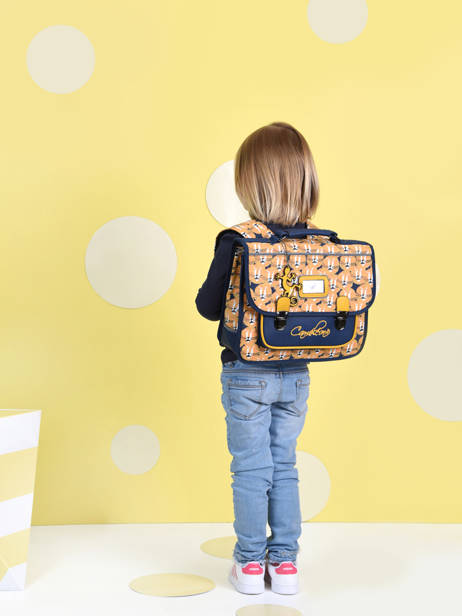 Satchel For Kids 1 Compartment Cameleon Yellow retro CA32 other view 3