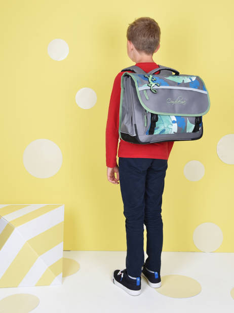 Cartable Enfant 3 Compartiments Cameleon Gris actual CA41 vue secondaire 1