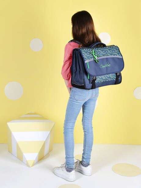 Cartable Enfant 3 Compartiments Cameleon Bleu actual CA41 vue secondaire 2