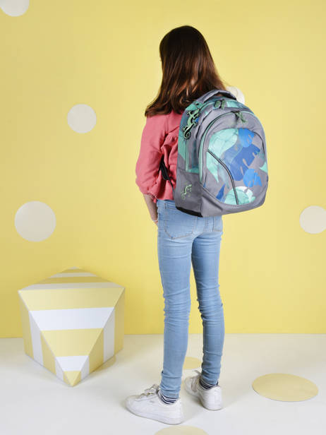 Backpack For Kids 2 Compartments Cameleon Gray actual SD43 other view 4