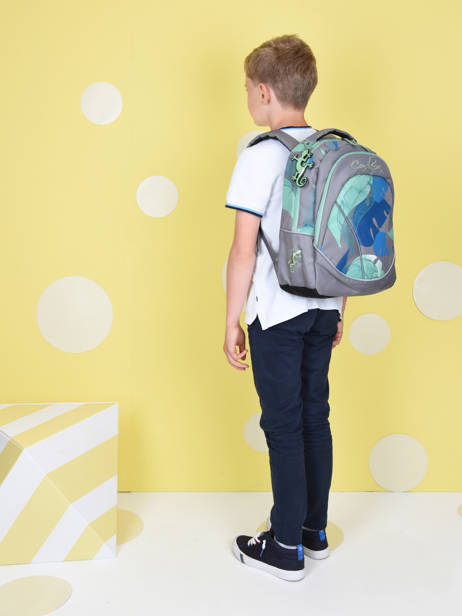 Backpack For Kids 2 Compartments Cameleon Gray actual SD43 other view 3
