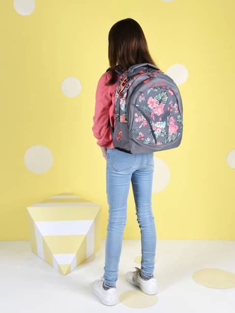 Backpack For Kids 2 Compartments Cameleon Gray actual SD43 other view 2