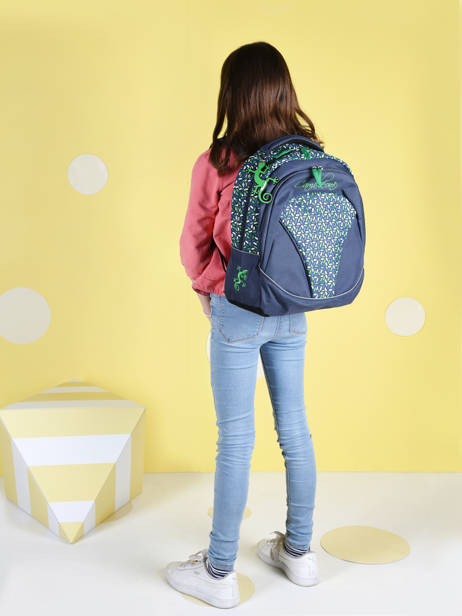 Backpack For Kids 2 Compartments Cameleon Blue actual SD43 other view 3
