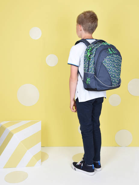 Backpack For Kids 2 Compartments Cameleon Blue actual SD43 other view 2
