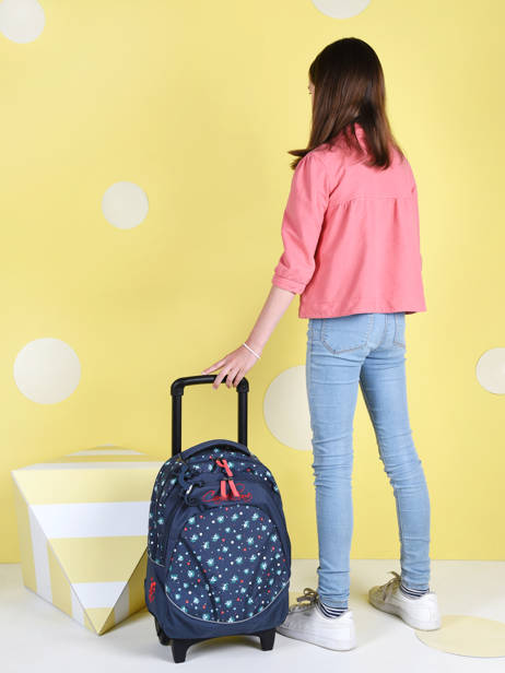 Sac à Dos à Roulettes Enfant 2 Compartiments Cameleon Bleu actual SR43 vue secondaire 1