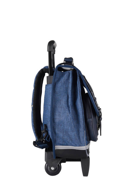 Cartable à Roulettes 3 Compartiments Cameleon Bleu vintage color CR38 vue secondaire 5