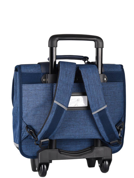 Cartable à Roulettes 3 Compartiments Cameleon Bleu vintage color CR38 vue secondaire 9