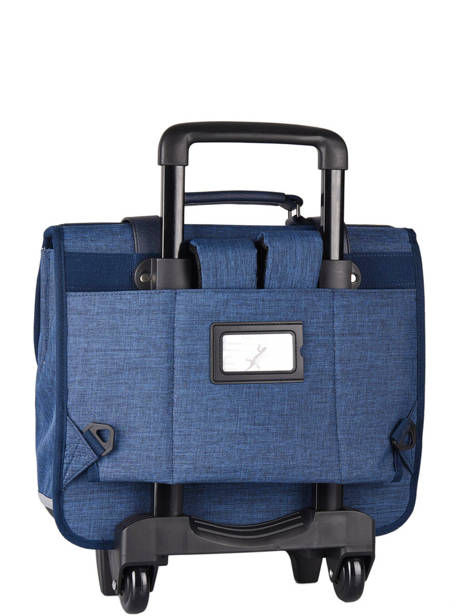 Cartable à Roulettes 3 Compartiments Cameleon Bleu vintage color CR38 vue secondaire 8