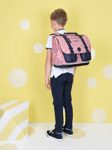 Cartable Enfant 3 Compartiments Cameleon Rose vintage fantasy CA41 vue secondaire 3