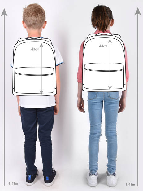 Backpack For Kids 2 Compartments Cameleon Gray actual SD43 other view 1
