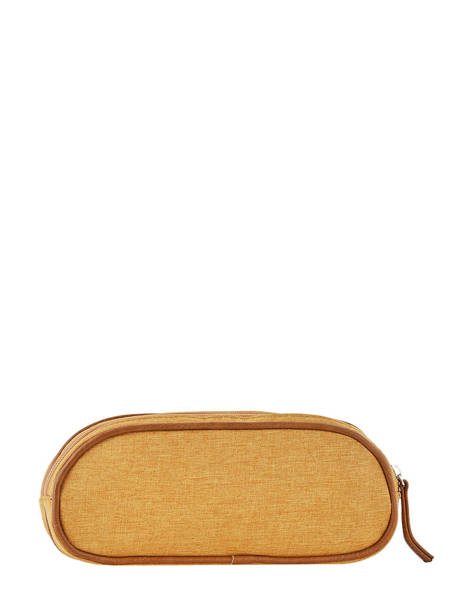 Pencil Case For Kids 2 Compartments Cameleon Yellow vintage chine VIN-TROU other view 2