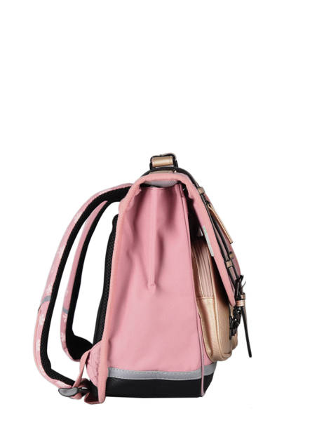 Wheeled Schoolbag For Girls 2 Compartments Cameleon Pink vintage fantasy PBVGCA35 other view 3