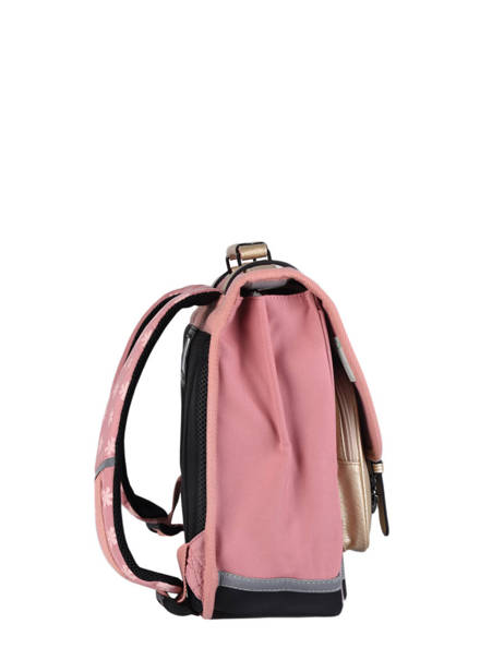 Wheeled Schoolbag For Girls 2 Compartments Cameleon Pink vintage fantasy PBVGCA38 other view 8