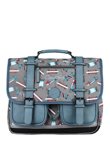 Cartable 2 Compartiments Cameleon Bleu vintage urban 27