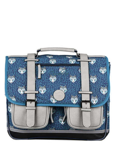 Boekentas 3 Compartimenten Cameleon Blauw vintage urban PBVBCA41