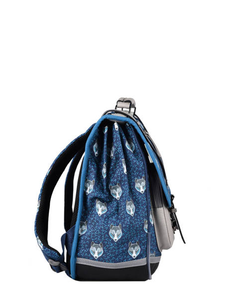 Cartable 3 Compartiments Cameleon Bleu vintage urban PBVBCA41 vue secondaire 4