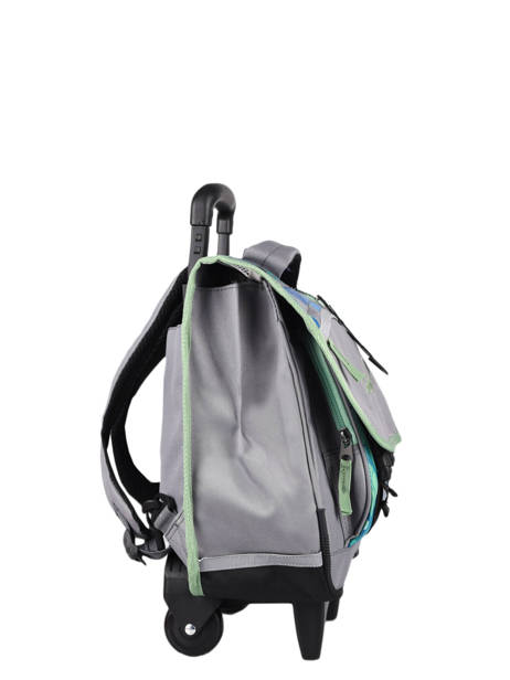 Wheeled Schoolbag 2 Compartments Cameleon Gray actual PBBACR38 other view 4