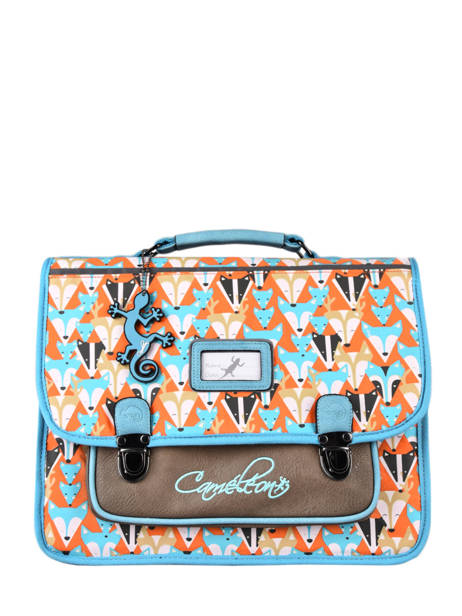 Cartable 2 Compartiments Cameleon Orange retro PBRECA35