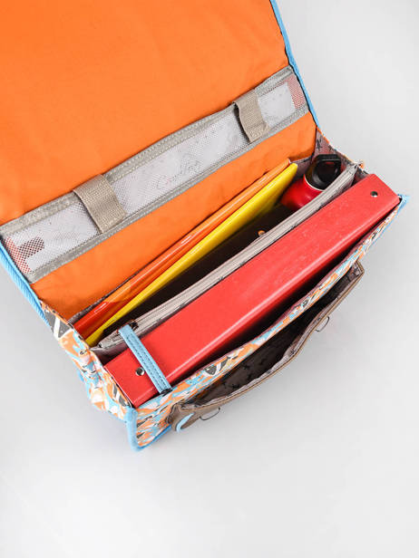 Cartable 2 Compartiments Cameleon Orange retro PBRECA35 vue secondaire 6