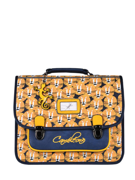 Cartable 2 Compartiments Cameleon Jaune retro PBRECA35