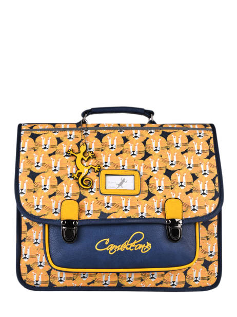 Cartable 2 Compartiments Cameleon Jaune retro PBRECA38