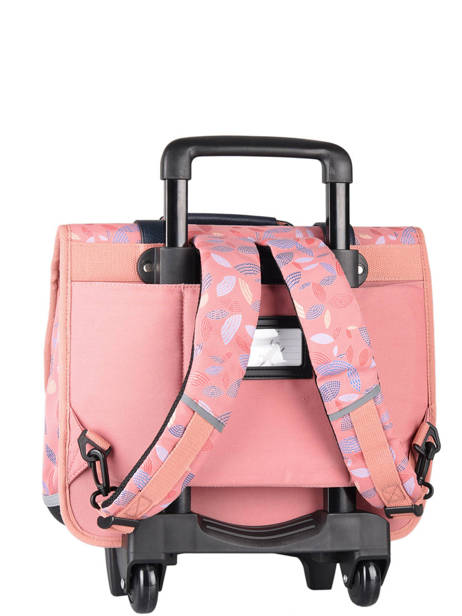 Schoolbag On Wheels For Kids 2 Compartments Cameleon Pink vintage fantasy PBVGCR38 other view 7