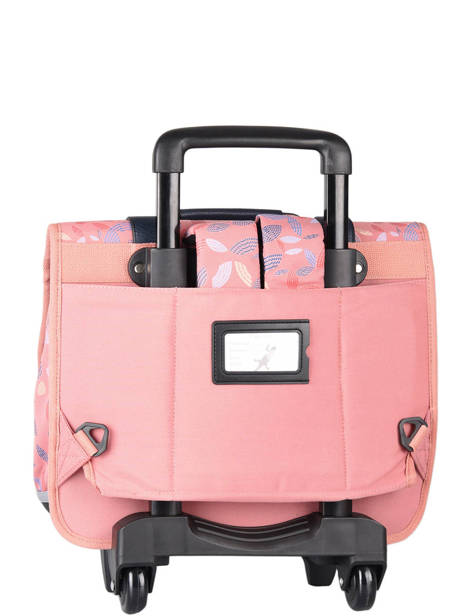 Schoolbag On Wheels For Kids 2 Compartments Cameleon Pink vintage fantasy PBVGCR38 other view 9