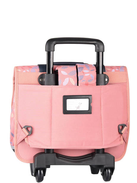 Schoolbag On Wheels For Kids 2 Compartments Cameleon Pink vintage fantasy PBVGCR38 other view 8