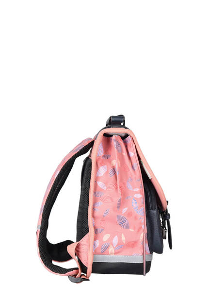 Wheeled Schoolbag For Girls 2 Compartments Cameleon Pink vintage fantasy PBVGCA35 other view 4