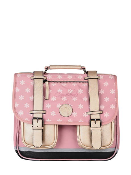 Wheeled Schoolbag For Girls 2 Compartments Cameleon Pink vintage fantasy PBVGCA35 other view 1