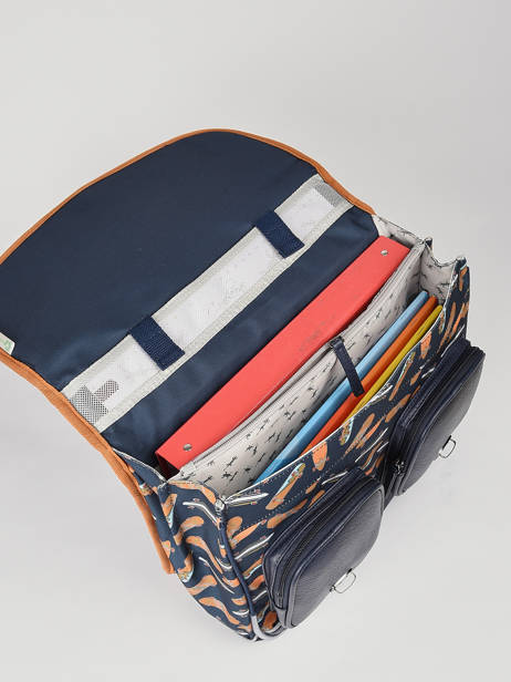 Satchel For Boys 2 Compartments Cameleon Blue vintage urban CA38 other view 4