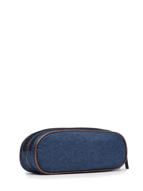 Pencil Case For Girls 2 Compartments Cameleon Blue vintage fantasy TROU other view 2