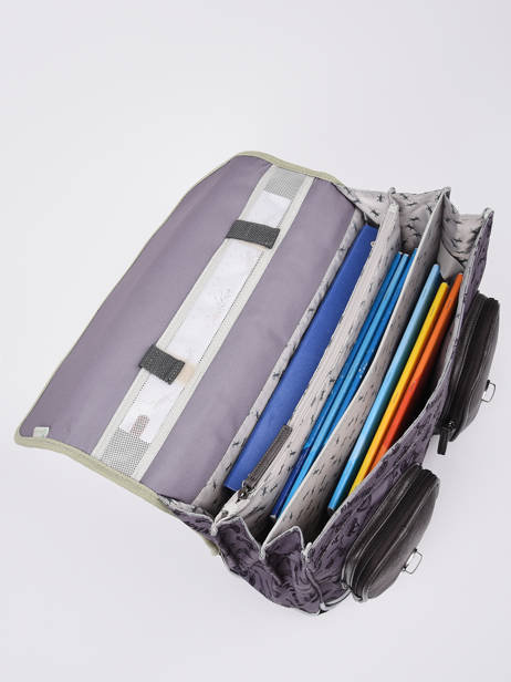 Satchel For Boys 3 Compartments Cameleon Gray vintage urban CA41 other view 4