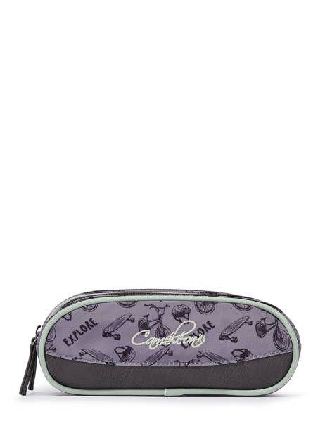 Pennenzak Jongen 2 Compartimenten Cameleon Grijs vintage urban VIB-TROU