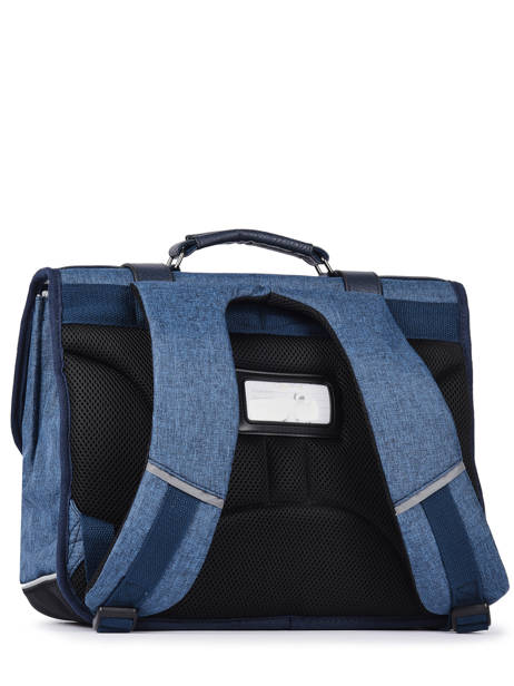 Boekentas 2 Compartimenten Cameleon Blauw vintage color CA38 ander zicht 6