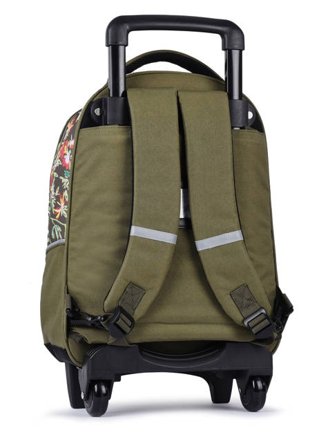 Wheeled Backpack For Kids 2 Compartments Cameleon Green actual IG1302 other view 5
