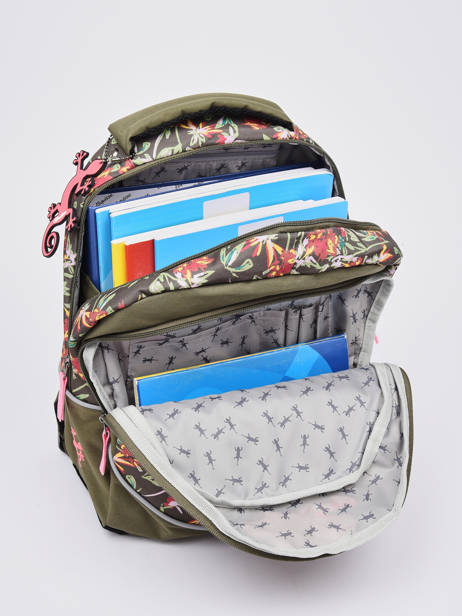 Backpack For Kids 2 Compartments Cameleon Green actual SD43 other view 4