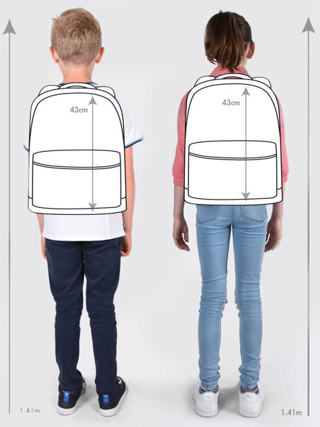 Sac à Dos Enfant 2 Compartiments Cameleon Vert actual SD43 vue secondaire 1