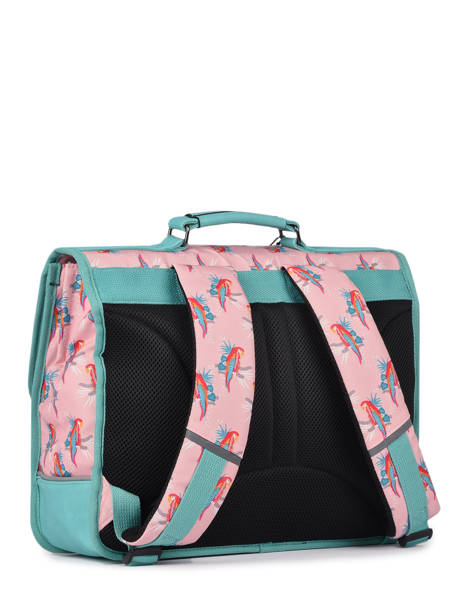 Cartable Enfant 1 Compartiment Cameleon Rose retro CA32 vue secondaire 5