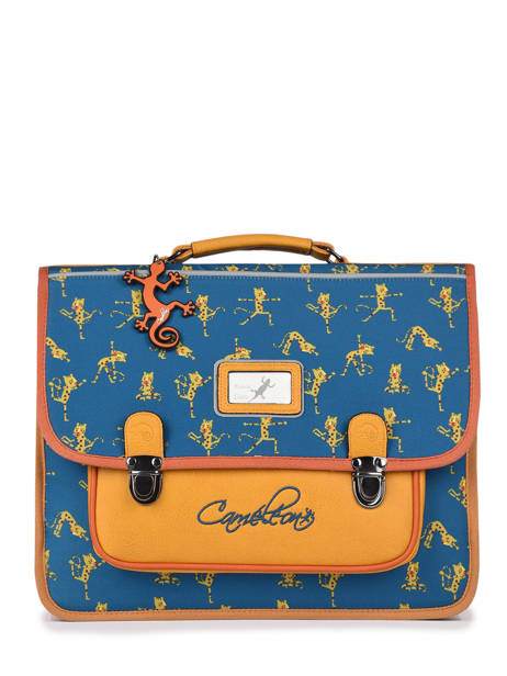 Satchel For Kids 2 Compartments Cameleon Blue retro CA38