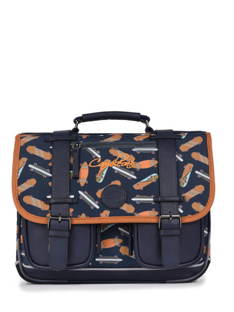 Cartable Garçon 2 Compartiments Cameleon Bleu vintage urban CA35
